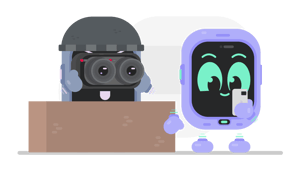 Illustratie cybersecurity en gedrag: Een hacker bespioneert een onbezorgde smartphone-gebruiker. Headerbeeld voor Awareways artikel over de menselijke factor en gedragsverandering als essentiële verdediging tegen ransomware en infostealers.